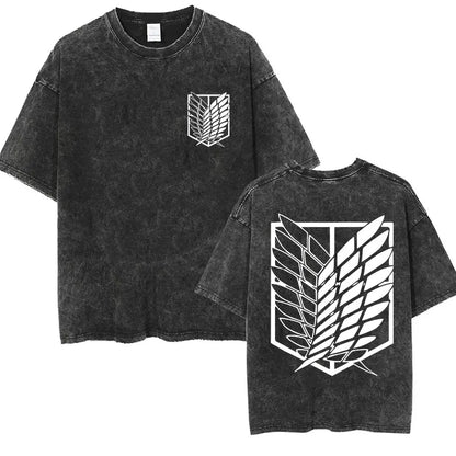 Mikasa Ackerman Eren Jaeger Wings of Freedom Cotton T-shirts