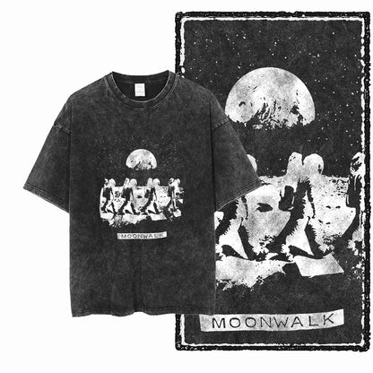 ASTRONAUT SPACE THEMES Printed Cotton Big Size T Shirt