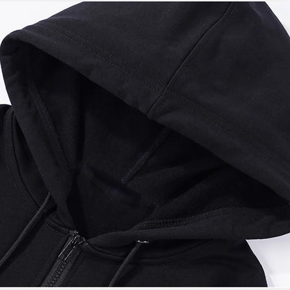 Initial D Zipper Hoodie Casual Vintage Loose