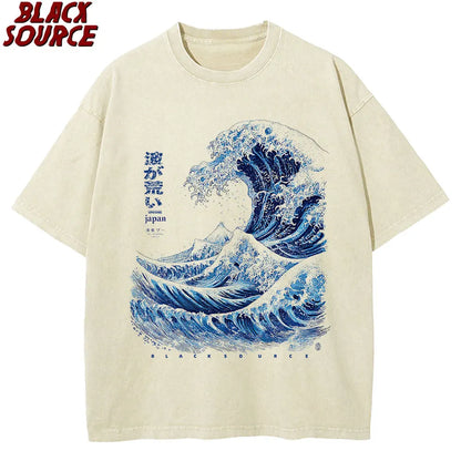 T420 Japanese Waves Hokusai Poster T Shirt