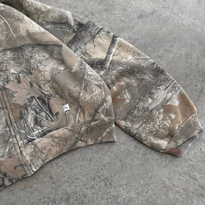 Y2K Retro Zip Up Hoodie Camouflage Pattern Zipper Sweatshirt