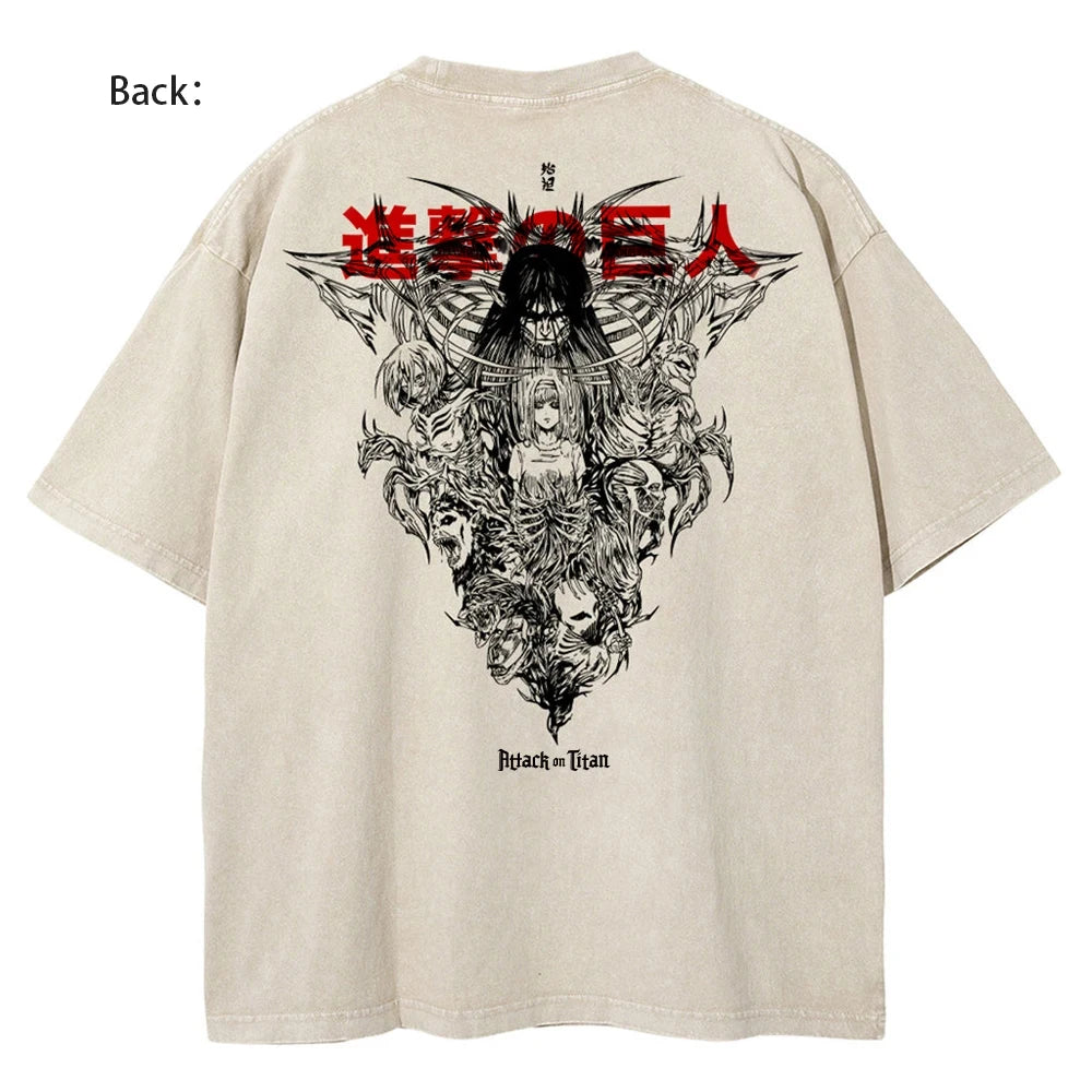 Anime Attack On Titan Cotton Oversize Tshirt