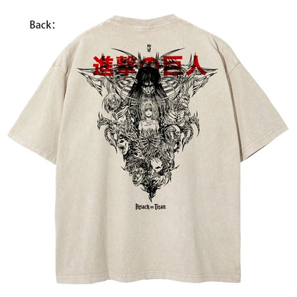 Anime Attack On Titan Cotton Oversize Tshirt