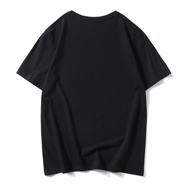 Men's Solid Color Round Neck Cotton T-shirt