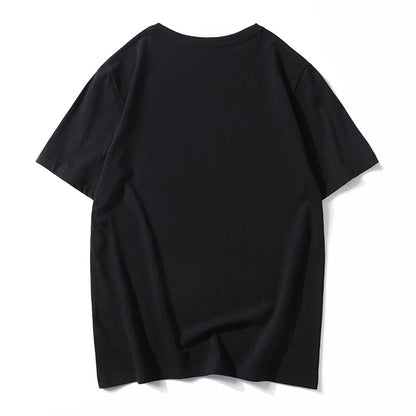 Men's Solid Color Round Neck Cotton T-shirt