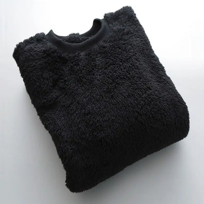 Plain Soft Plush Thermal Double-sided Coral Velvet Sweatshirts