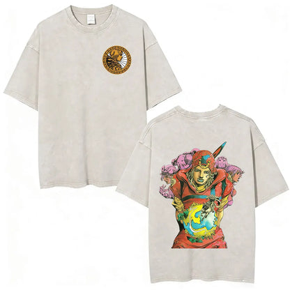 Anime Jojo Bizarre Adventure STEEL BALL RUN Manga Casual T-shirt