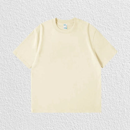 Pure Solid Color 260g Heavy Cotton T-shirt